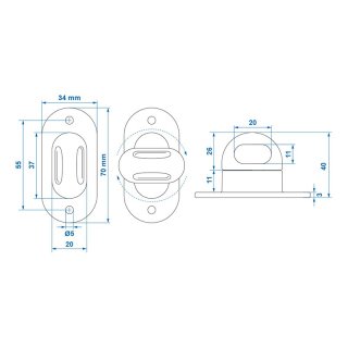 Planenöse aus Kunststoff oval, 4 Stück im Blister