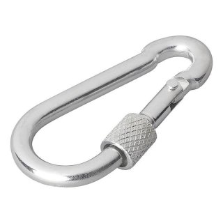 Karabiner Metall 6x60mm mit Schraubverschluss 2 Stück im Blister