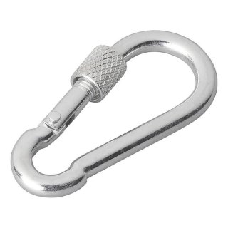 Karabiner Metall 6x60mm mit Schraubverschluss 2 Stück im Blister