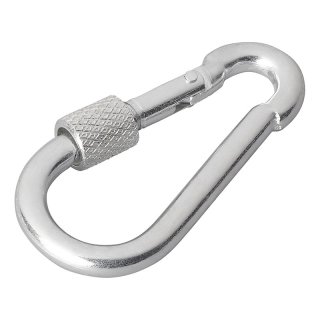 Karabiner Metall 6x60mm mit Schraubverschluss 2 Stück im Blister