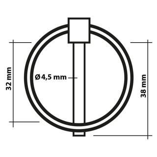 Klappsplint 4,5mm mit Ring 2 Stück im Blister