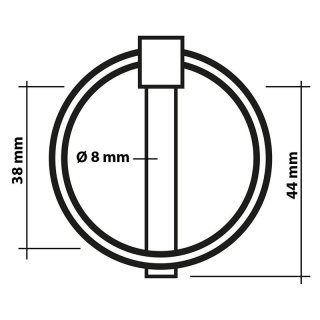 Klappsplint 8mm mit Ring 2 Stück im Blister