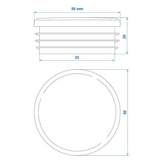 Endkappe Ø50mm 4 Stück im Blister