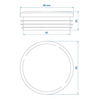 Endkappe Ø60mm 4 Stück im Blister