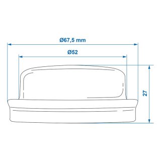 Staubkappe Ø64mmx28mm für Knotto im blister