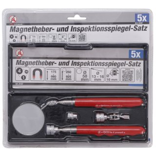 Magnetheber- und Inspektionsspiegel-Satz | 4-tlg.