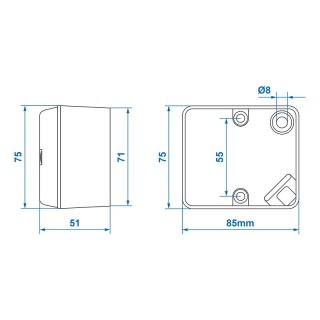 Nebelschlussleuchte 75x85mm im Blister