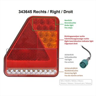 Rückleuchte 5 Funktionen 22LED rechts