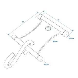 Aufhänger mit S-Haken für Kederschiene 5/6mm und 7/8mm - Set von 6 Stück