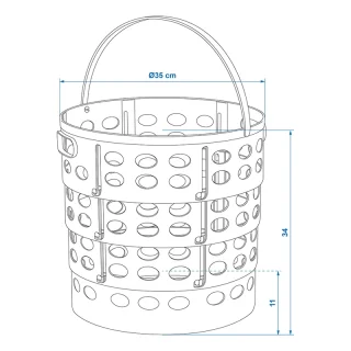 Faltbarer Wäschekorb Ø 35 cm