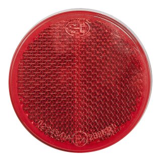 Réflecteur rouge 60mm autocollant 2 pièces sous blister