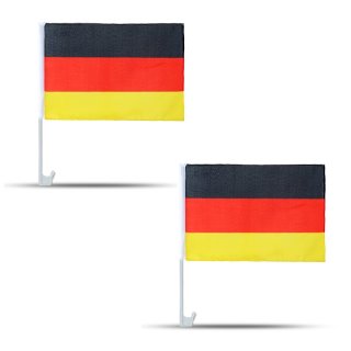 2er SET "Auto Flagge" Fahne Deutschland