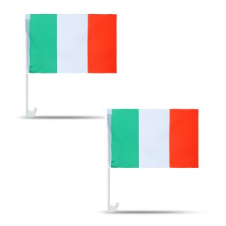 2er SET "Auto Flagge" Fahne Italien