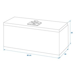 Werkzeugbox Aluminium für Anhänger 600 x 250 x 250 mm