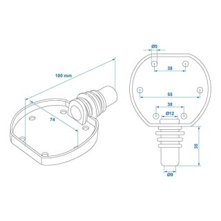 Dichtung für Steckdose 72 mm