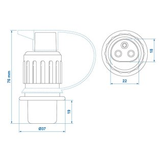 Stecker 3-polig PVC