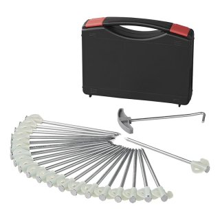 Felsbodenhering 20 cm Metal mit Phosphoreszierende Haken - Set von 20 Stück im Koffer