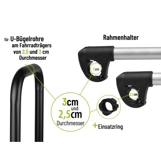 Strap Rahmenhalter lang Ø 25+30mm