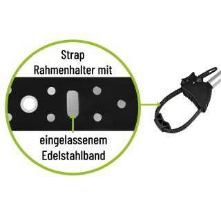 Strap Rahmenhalter lang Ø 25+30mm