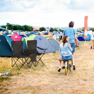 Doppel Campingstuhl, Schwarz