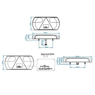 Rückleuchte 6 Funktionen 32LED links