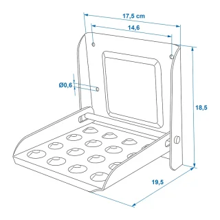 Klapptritt für Anhänger 195 x 170 mm