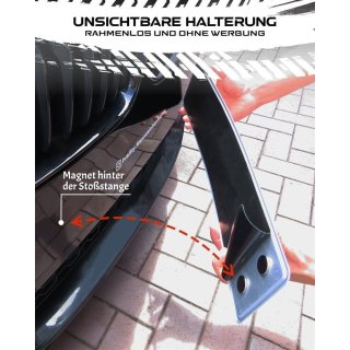 Kennzeichen-Halter-Set für hinter der Stossstange für 2x 3D oder ALU-Kennzeichen