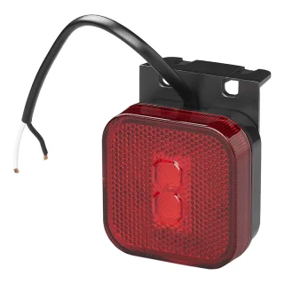 Positionsleuchte 12/24V in Rot 65 x 65 mm LED mit Halter