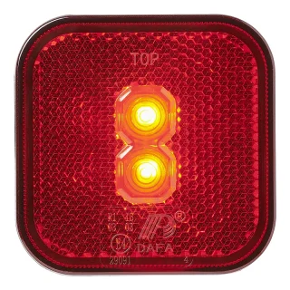 Positionsleuchte hinten 12/24V in Rot 65 x 65 mm LED