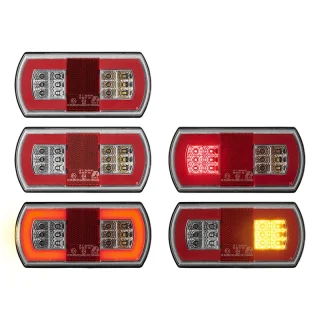 Rückleuchte 5 Funktionen 225 x 105 mm 43LED rechts