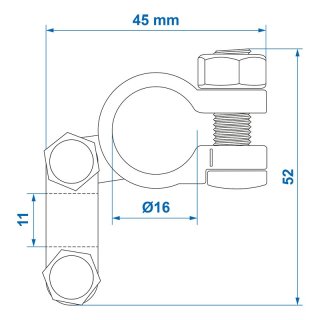 Batteriepolklemme (-) Standard im Blister