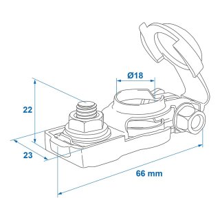 Batteriepolklemmen Set (+) und (-) mit Kunststoffbeschichtung rot/schwarz im Blister