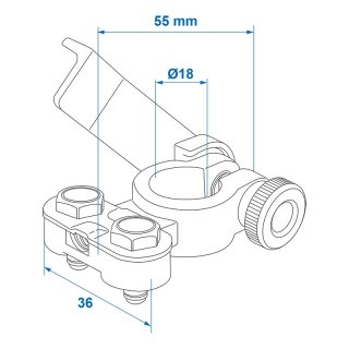 Batteriepol-Schnellverbinder-Set (+) und (-) rot/schwarz im Blister