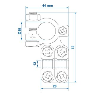 Batteriepolklemmen Set (+) und (-) multifunktional im Blister