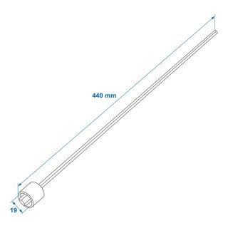 Adapter Verlängerung 440mm / 19mm für Ausdrehstütze