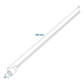 Adapter Verlängerung 540mm / 19mm für Ausdrehstütze