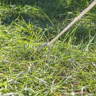 Zelthering 25cm Metal mit offenes Auge 10 Stück im Polybeutel