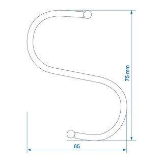 S-Haken Ø4mm 6,5x7,5cm 6 Stück