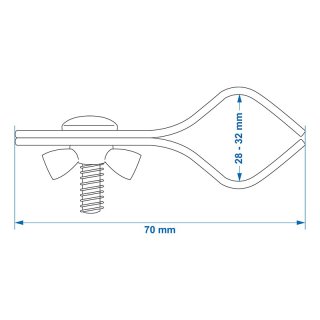 Zeltrohrschelle 28-32mm 2 Stück im Blister