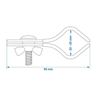 Zeltrohrschelle 25-28mm Beschichtung 2 Stück im Blister