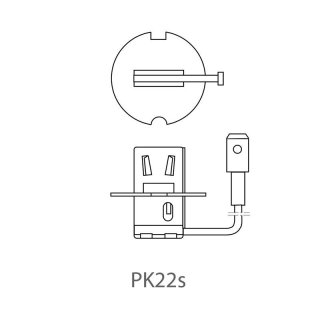 Autolampe 12V 55W PK22s H3 im Blister