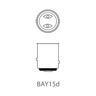 Autolampe 12V 21/5W BAY15d 2 Stück im Blister