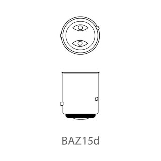 Autolampe 12V 21/4W BAZ15d 2 Stück im Blister