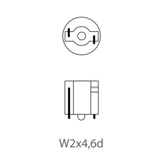 Autolampe 12V 1,2W T5 W2x4,6d 2 Stück im Blister