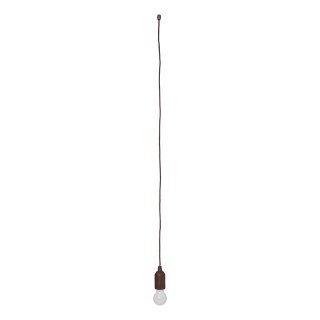 Lampe rétro motif bois avec cordelette 90cm