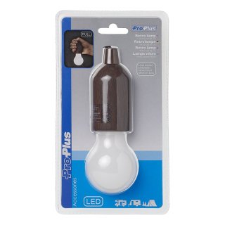 Lampe rétro motif bois avec cordelette 90cm