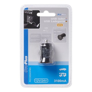 USB Ladegerät zweifach Mini 12V/24V 3100mA