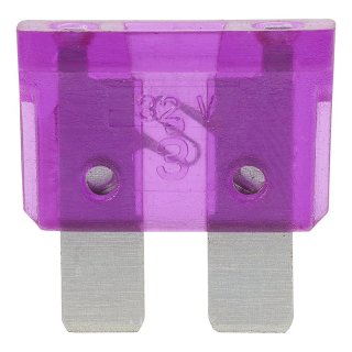 Fusibles plats standard 3A violet 6 pièces sous blister