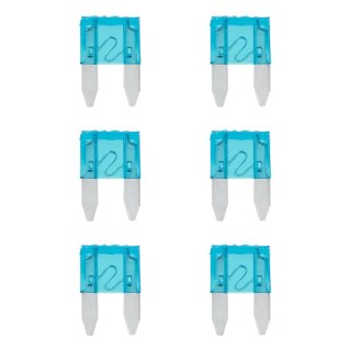 Fusibles plats Mini 15A bleu 6 pièces sous blister