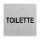 Plaque de porte en aluminium Toilettes &quot;60x60mm